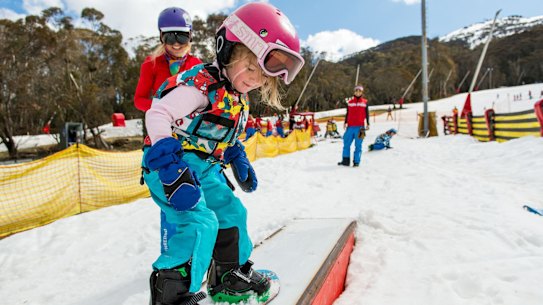 Skiing for the first time can be super overwhelming for kids.