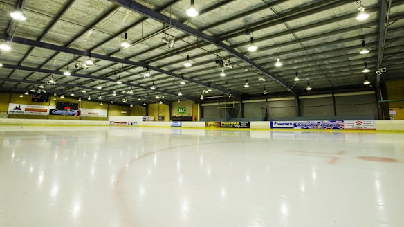 The Phillip Swimming and Ice Skating Centre rink is 185 by 85 feet and the international competing size standard is 200 by 100 feet. 