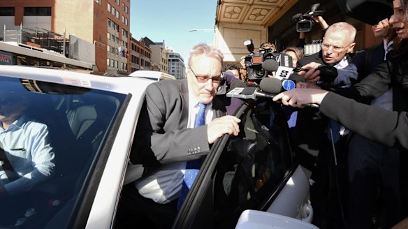 ATO deputy commissioner Michael Cranston leaves court on Tuesday. 