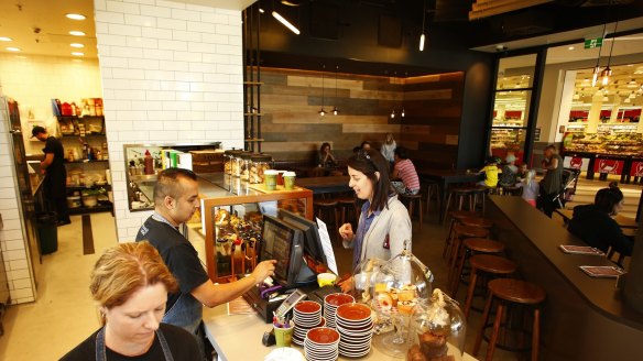 This cafe is part of the new - and expanding - Revesby Workers Club complex.