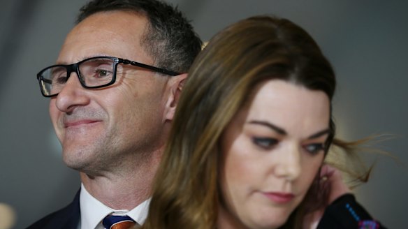 Senators Richard Di Natale and Sarah Hanson-Young. 