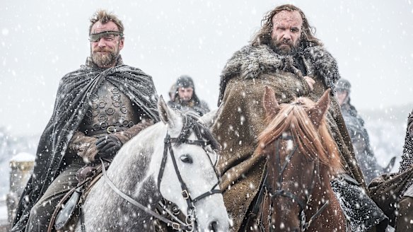 Richard Dormer as Beric Dondarrion and Rory McCann as Sandor 'The Hound' Clegane.