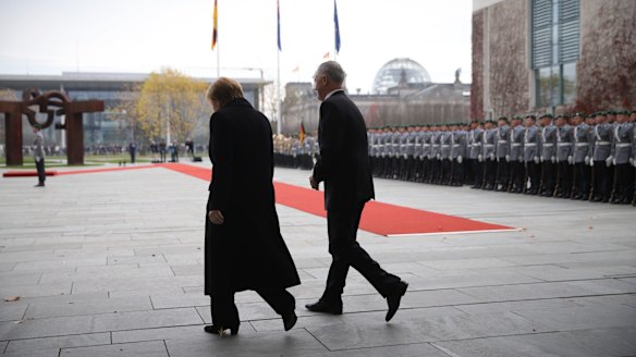 Prime Minister Malcolm Turnbull and German Chancellor Angela Merkel.