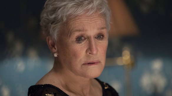 Glenn Close as Joan. It's plain that an explosion is looming.