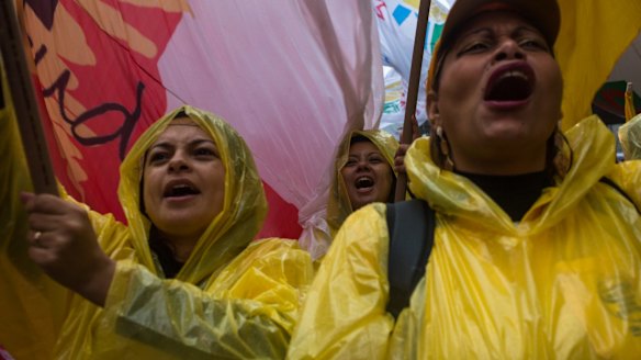 People call for Temer's resignation of after an audio made by the chairman of JBS allegedly implicating Temer in a corruption probe leaked. 