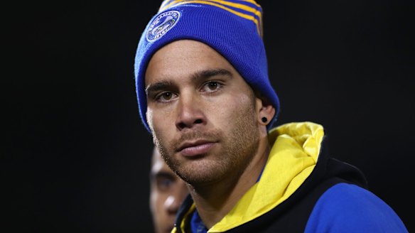 Onlooker: Corey Norman in the stands at Pepper Stadium on Sunday.