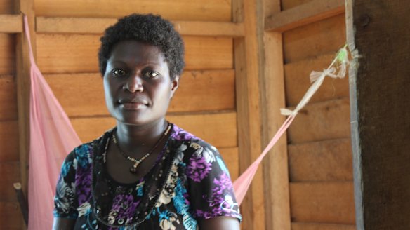 A PNG woman,  Leoba Devana, jailed for abortion, in Bekut jail, Buka, Bougainville.