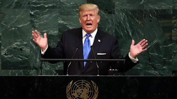 US President Donald Trump fires insults at Kim Jong-un at the 72nd session of the United Nations General Assembly.