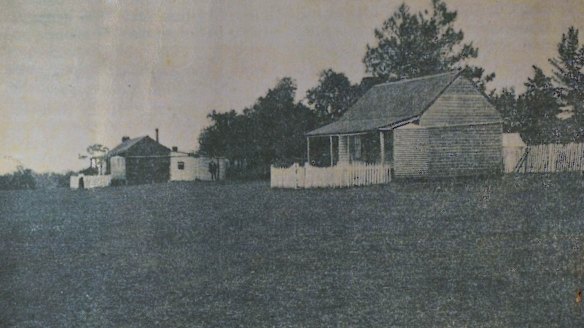 Two of the dwellings at the mission station at Lake Condah, where the five Lovett brothers stayed. 