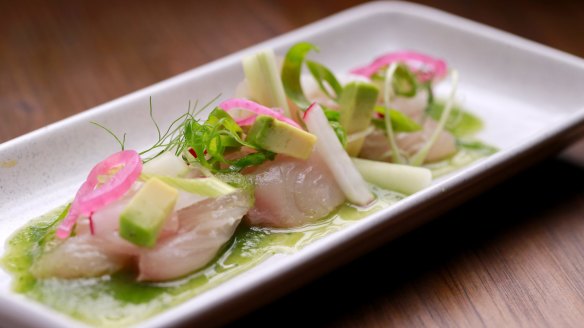 Bright snapper ceviche.