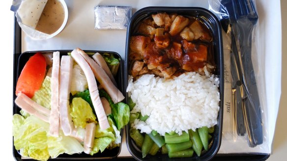Keep your elbows tucked in when tucking into the inflight meal. 