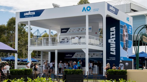 The Lavazza Cafe will keep sports fans caffeinated at the Australian Open.