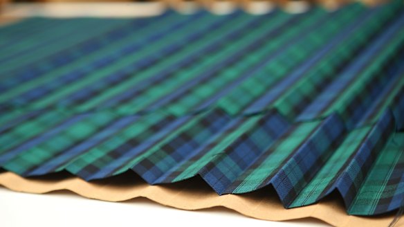 A sample of Simon Zdraweski's pleating. 