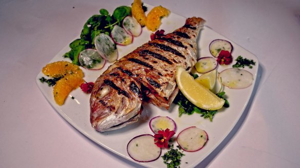 The fish of the day dish at the Ercolano restaurant in Patterson Lakes.