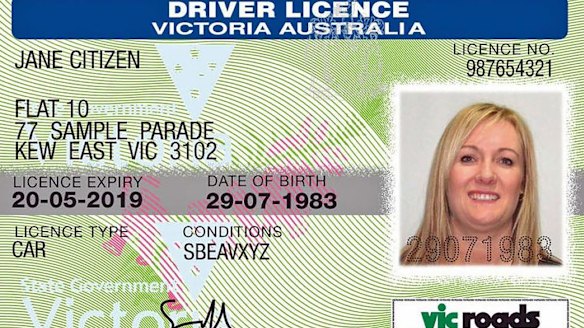 A Victorian driver licence.