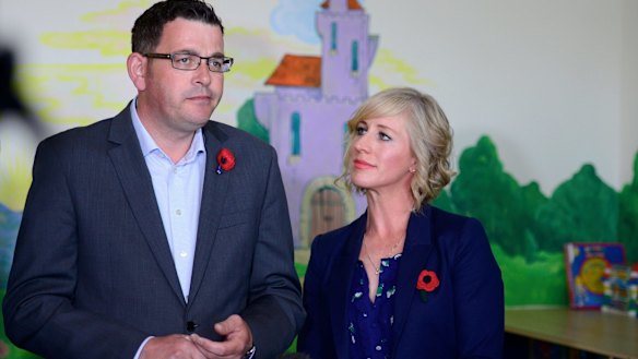 Catherine Andrews with husband and Victorian Premier, Dan.