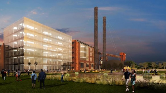 Artist's impression of White Bay Power Station.