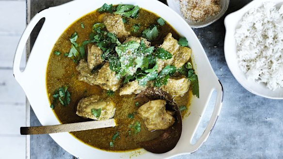 Adam Liaw's coconut and coriander chicken curry.