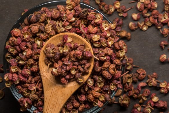 Sichuan peppercorns couple a complex lifted flavour with the ability to numb the mouth.