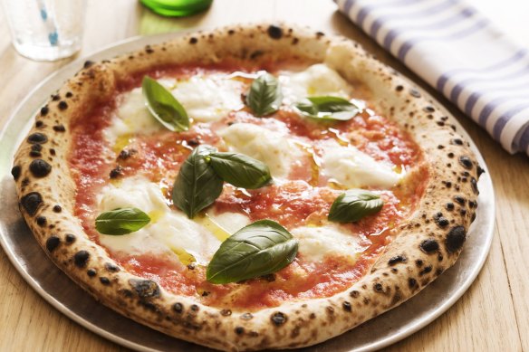 The puffy, scorchy pizza Margherita is the go-to dish.