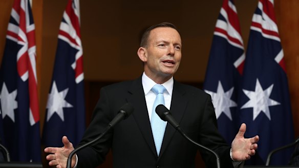 Prime Minister Tony Abbott addresses the media on Tuesday.