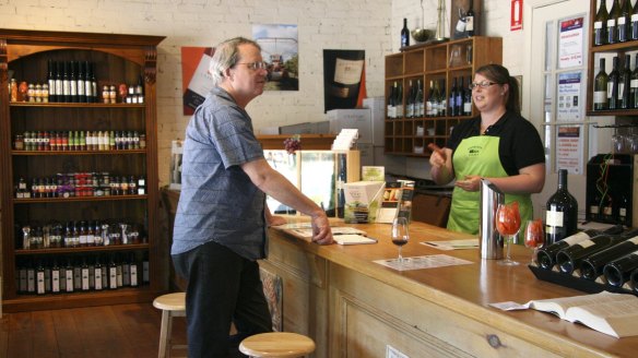 Heathcote Winery cellar door is located in an old converted miners' store on Main Street.