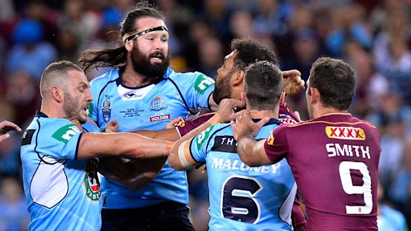 One of the Blues best: Aaron Woods.