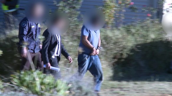 Police arrest a man Haisem Zahab at his property in Young. 