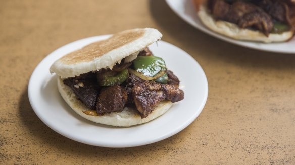 Lamb in pita bread from Xi'an Cuisine.