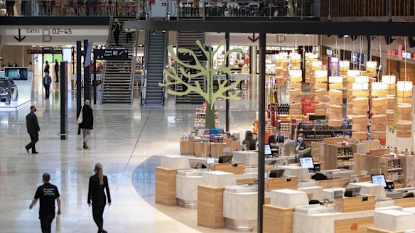 Terminal 1 on the first day of operation for the new BER Berlin Brandenburg Airport.