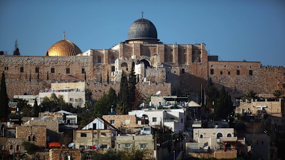 The golden Dome of the Rock and al-Aqsa mosque in occupied East Jerusalem.