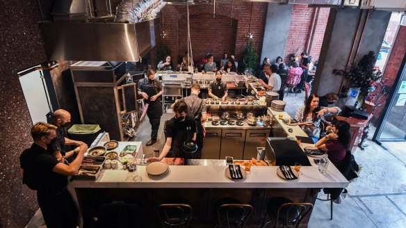 The open kitchen inside Smith &amp; Daughters mark two.