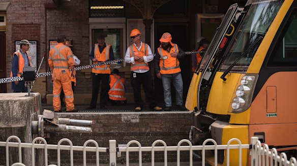 The train hit the barrier at the end of the track at Richmond train station.