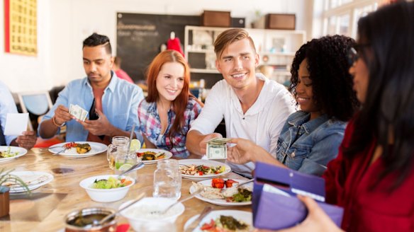 Never agree to split the bill equally until after everyone has ordered.