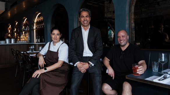 Chef Paola Pantano with Lola's owners Manny Spinola and Marco Ambrosino. 