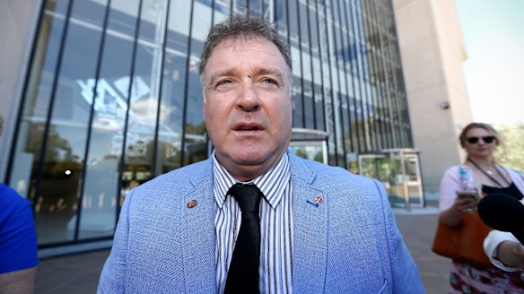 Former One Nation senator Rod Culleton outside the High Court in December.
