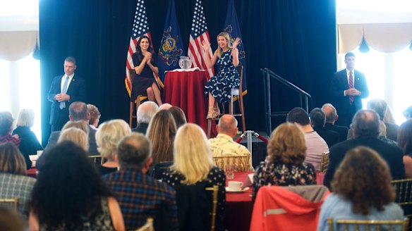 The "Coffee with Ivanka" audiences in the Philadelphia suburbs were mainly made up of Trump campaign volunteers.