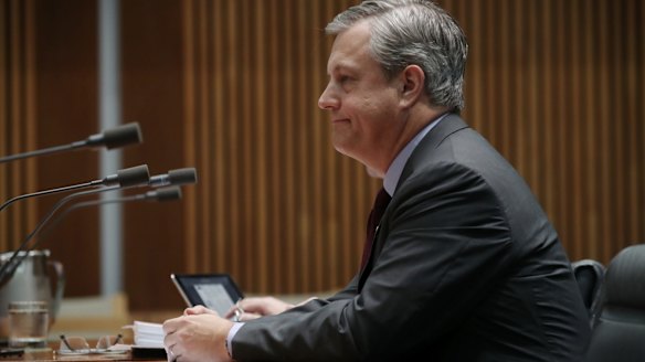 Brian Hartzer chief Westpac appeared before the House Economics Committee at Parliament House in Canberra on Wednesday.