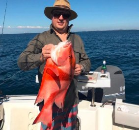 Nick Unmack, Dan Bahen and Hamish Macintosh were fishing out of Rottnest when a nice red emperor surfaced.