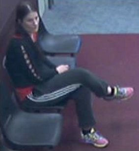 CCTV image of Sabrina Bremer at Logan police station.