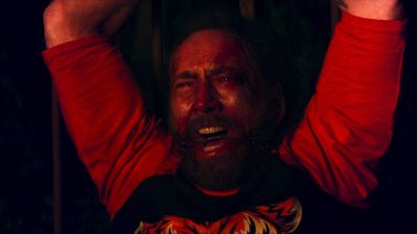 Nicholas Cage as Red in <I>Mandy</I>.