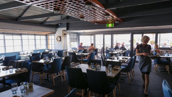 The waterfront dining room was originally a boatshed.