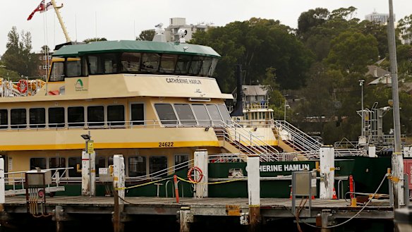 One of the new fleet, previously named by the public, the Catherine Hamlin Ferry.