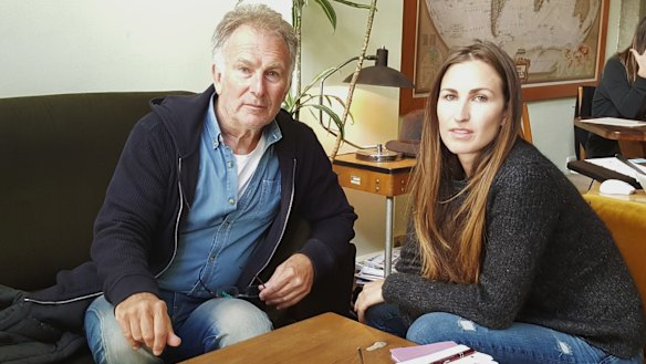 Lucky escape: Melbourne businesswoman Mikala James and her father Brian were on their way to the square when they heard the explosion.