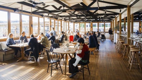 The eatery's rustic surrounds.