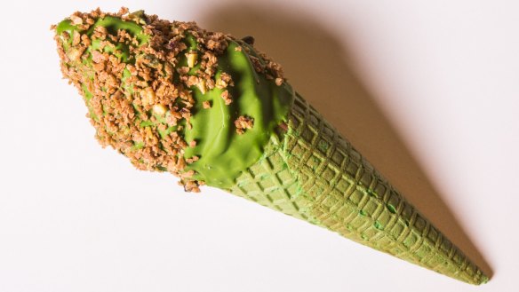 Matcha Do About Nothing: Swirls of milk chocolate and green tea gelato.