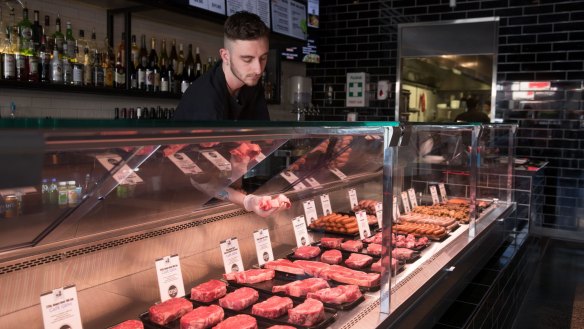 The butcher that cooks: Meat cabinets at Macelleria.