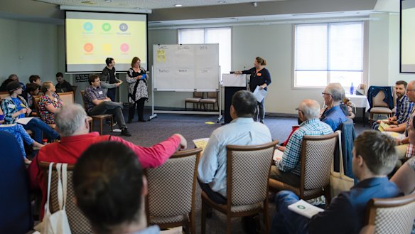 The CTP citizens' jury underway.