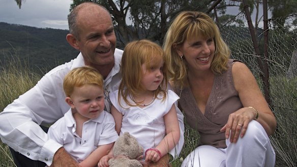 Glen Turner, his wife Alison McKenzie and their children Jack and Alexandra.