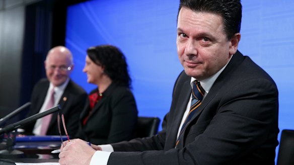 Leaning in: Independent Senator Nick Xenophon is pushing a bill on gender equality for government boards.